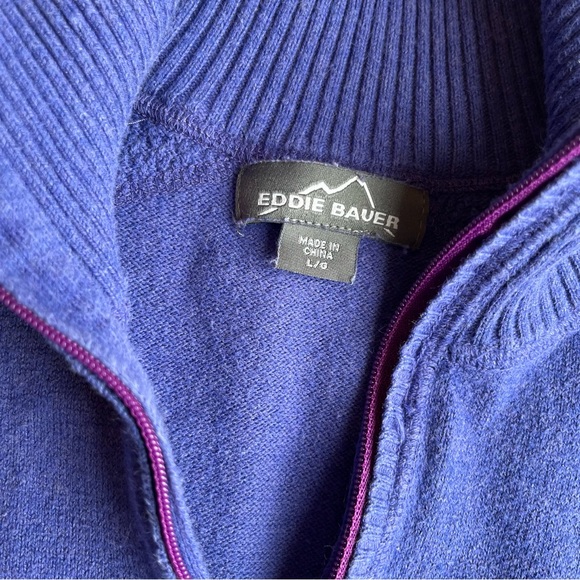 VTG Y2K Eddie Bauer Womens Large Purple Sweater - Picture 2 of 12